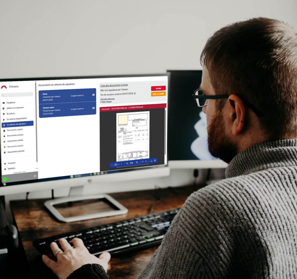 Utilisation de l'application Firmatio sur PC